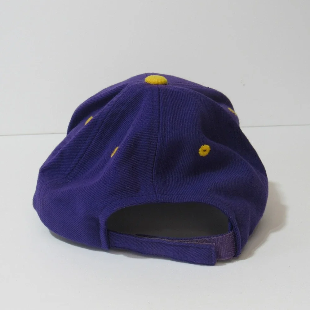 LA Lakers Hat Embroidered Purple Basketball 3D RN#00476 Licensed Cap Hook Loop